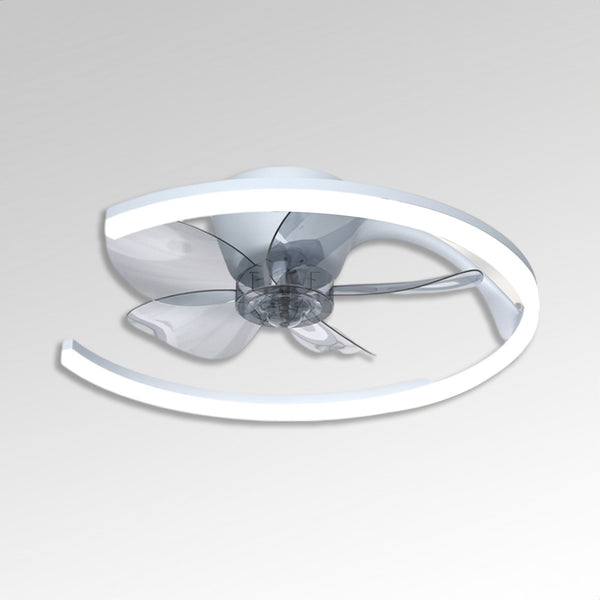 Modern Semi-Circle Ceiling Fan Remote Control 3 Color Temperatures Memory Function-Main-Shangdon